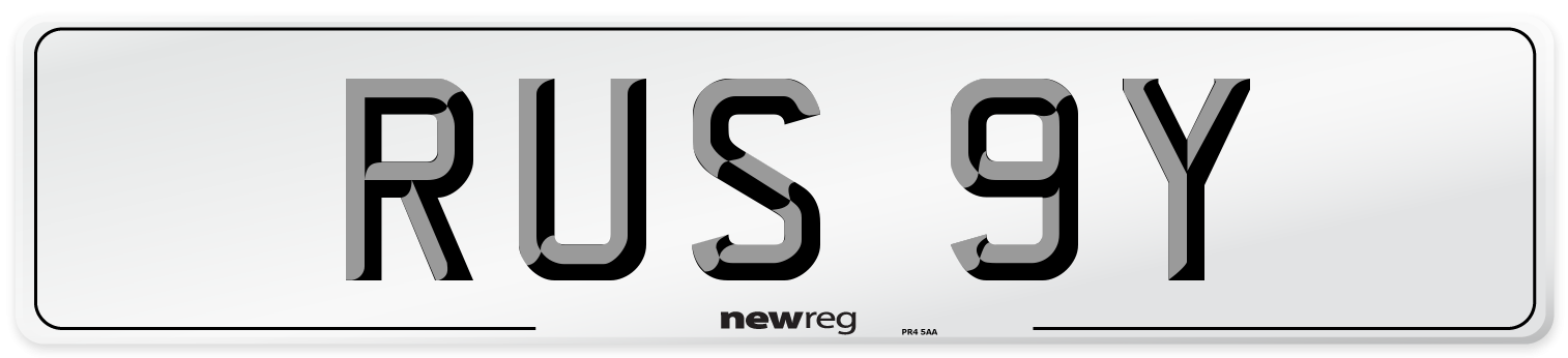 RUS 9Y Number Plate from New Reg